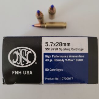 FN 57x28 MM 40 Gr Hornady V Max 50 round box