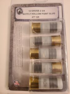 12 GAUGE 2 3/4 BOTFLY HOLLOW POINT SLUG 477 GR