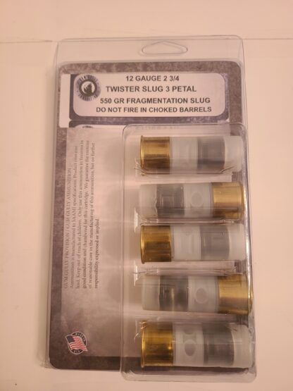 12 GAUGE 2 3/4 TWISTER SLUG 3 PETAL 550 GR-2
